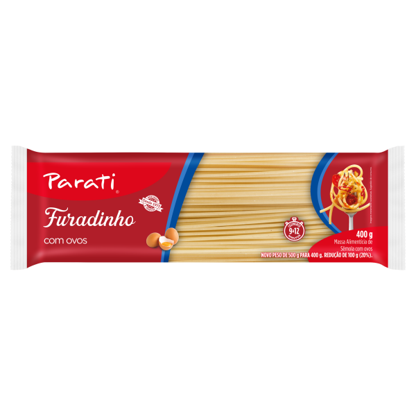Massa Parati Com Ovos Furadinho 400g