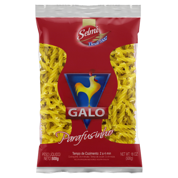 Massa Sêmola Galo Parafuso 500g
