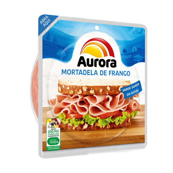 Mortadela De Frango Aurora Fatiada 180g