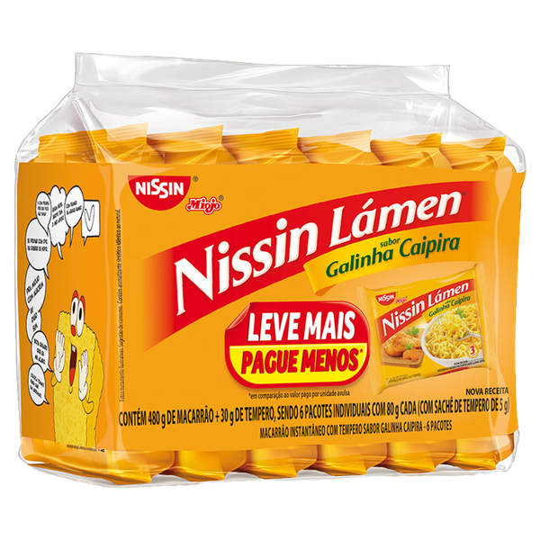 Nissin Lamen Galinha Caipira Embalagem Leve Mais Pague Menos