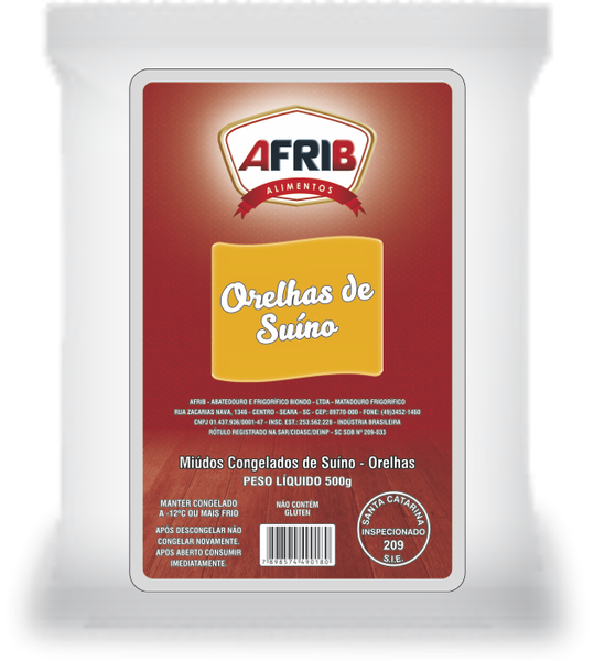 Orelha Suína Congelada Afrib 500g