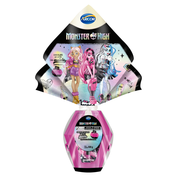 Ovo Arcor Ao Leite Monster High 100g