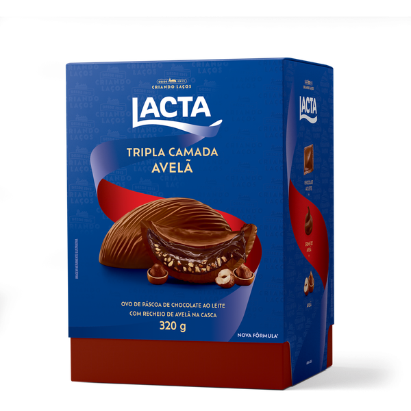 Ovo Lacta N15 Tripla Camada Avelã 320g
