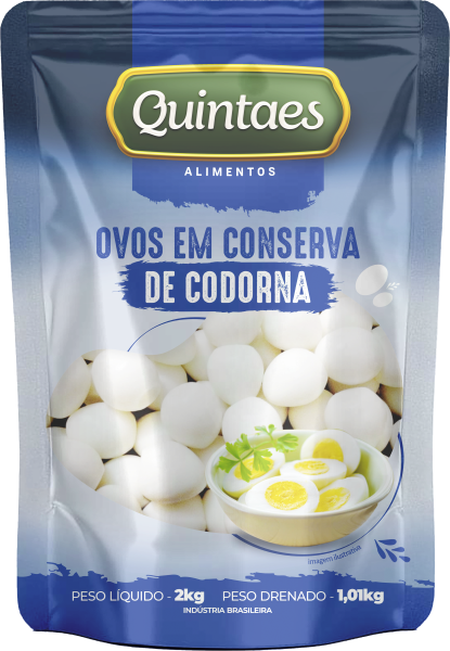 Ovos de Codorna em Conserva Quintaes Sachê 1,01kg