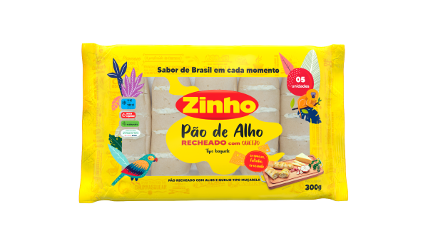 Pão De Alho Zinho Tradicional C/Queijo 300g