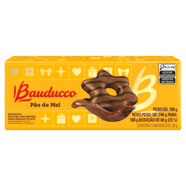 Pão de Mel Bauducco Com Cobertura 180g