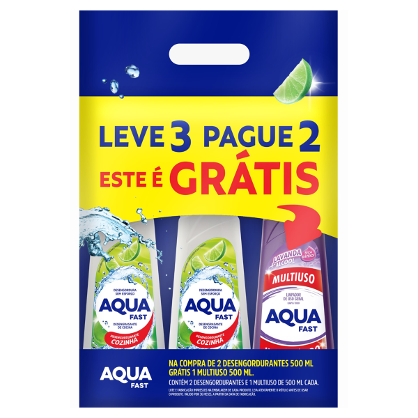 Pack com 2 Desengordurantes + Multiuso 500ml