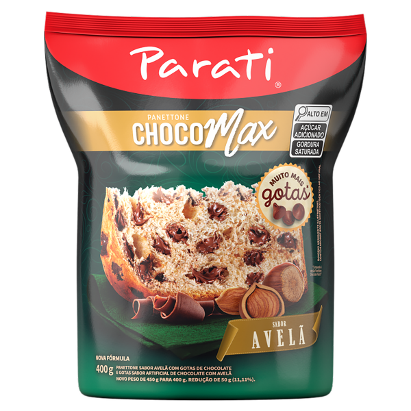 Panettone Parati Max Avelã Sache 400g