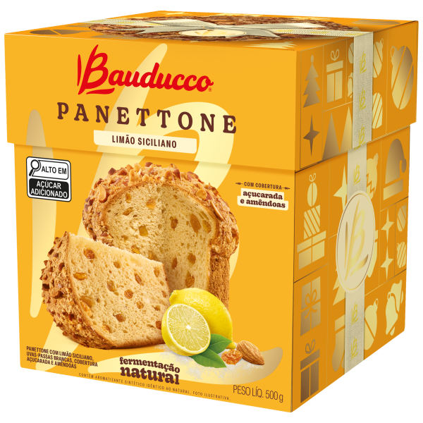 Panettone Speciale Limão Sici/Passas Bauducco 500g