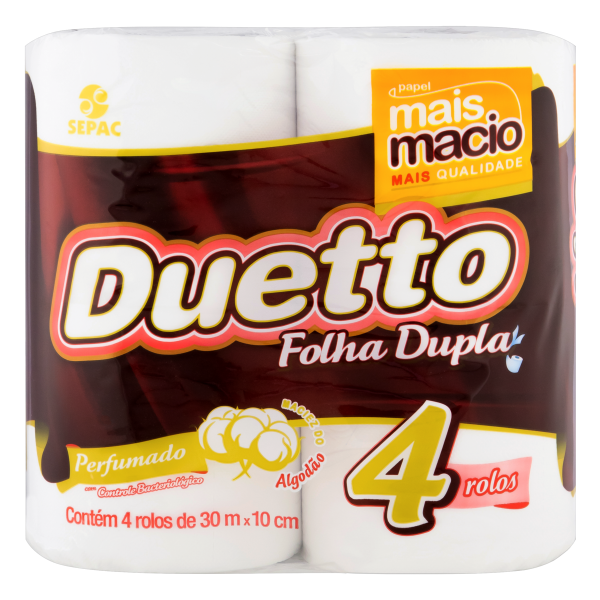 Papel Higiênico Duetto Perfumado Fd C/4 30mts