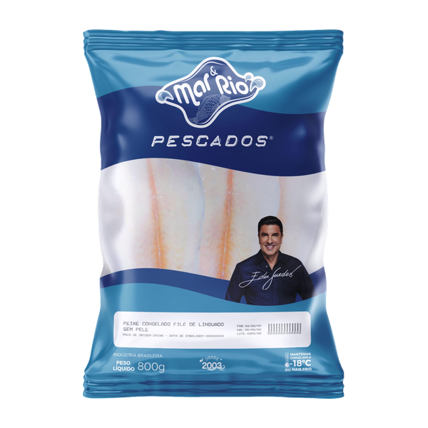 Peixe Filé de Linguado Mar e Rio 800g