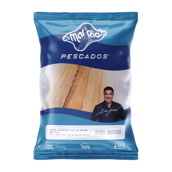 Peixe Filé de Mapará Mar e Rio Sem Pele 800g