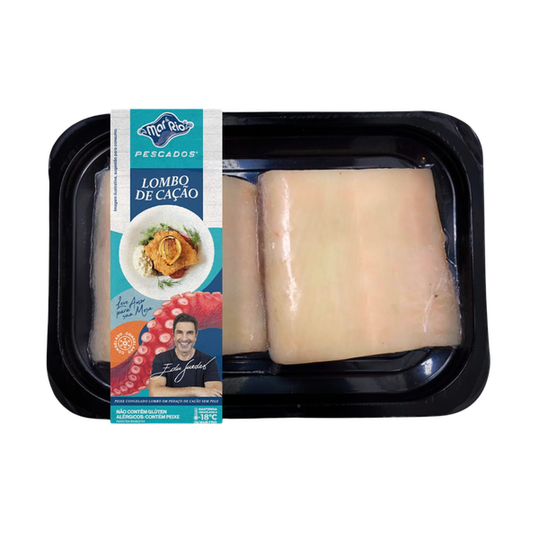 Peixe Lombo De Cação pedaço Sem Pele Mar e Rio 300g