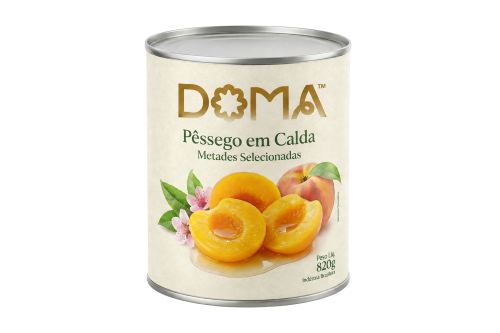 Pessego Em Calda Metades Doma 820g (Importação Brasão)