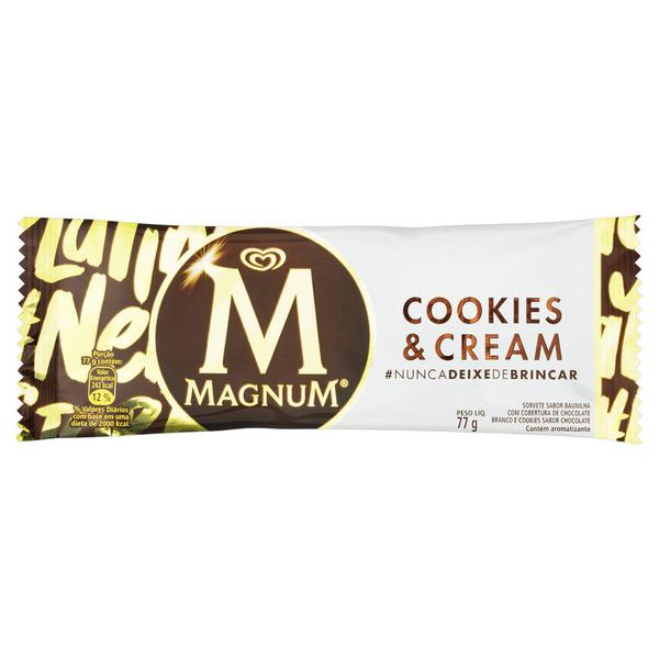 Picolé Magnun Cookies Cream