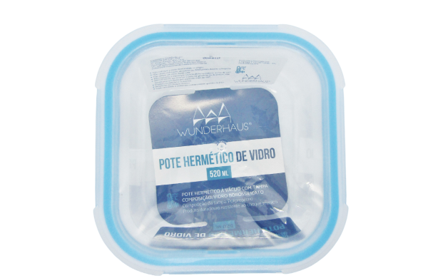 Pote De Vidro Wunderhaus Quadrado 520ml