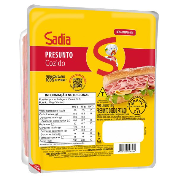 Presunto Sadia Fatiado 180g