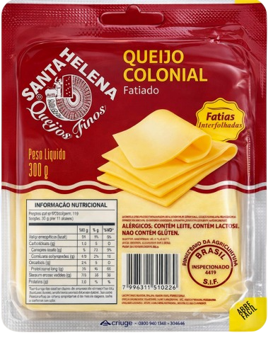 Queijo Colonial Fatiado Santa Helena 300g