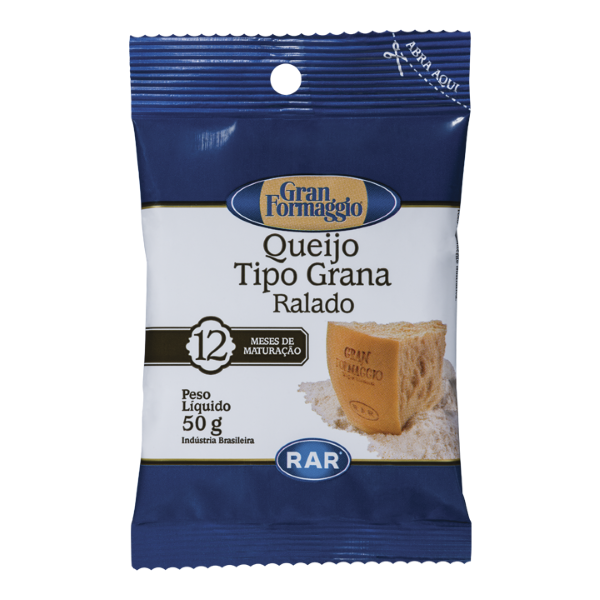 Queijo Ralado RAR Tipo Grana Gran Formaggio 50g