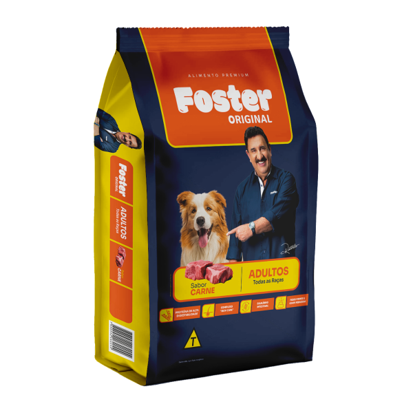 Ração Foster Cães Adultos Original (Todas Raças) Carne 7kg