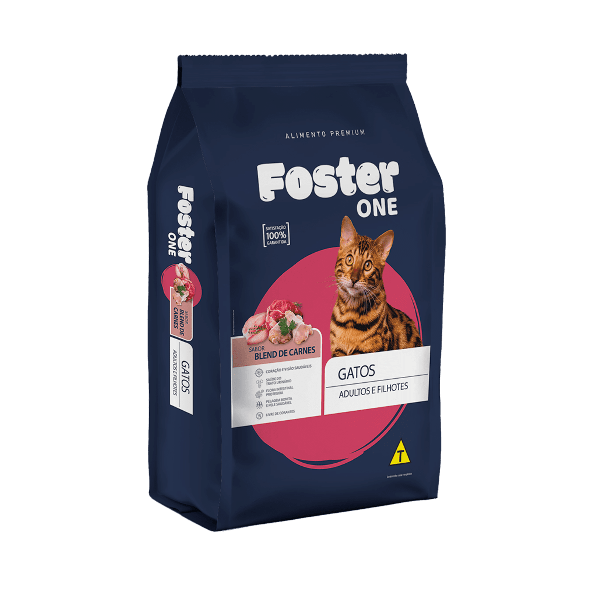 Racao Foster One Gatos Blend Carne 1kg