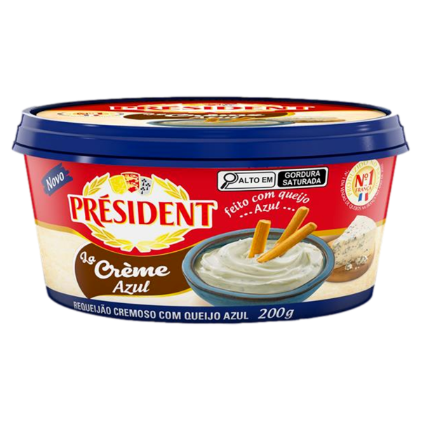 Requeijao Cremoso com Queijo Azul President 200g