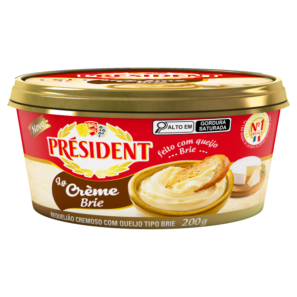Requeijao Cremoso com Queijo Brie President 200g