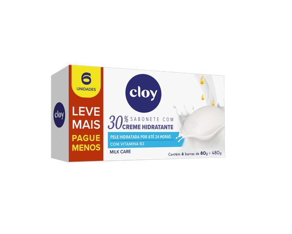 Sabonete Cloy Creme Hidratante Sortidos 06x80g
