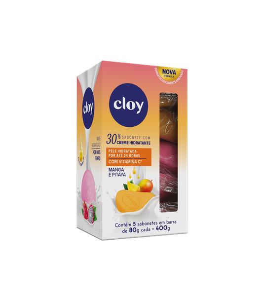 Sabonete Cloy Creme Hidratante Vitamine c 05x80g