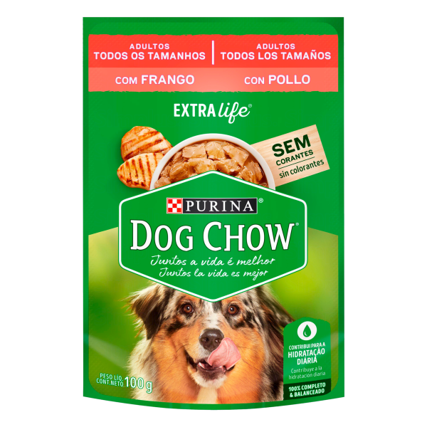 Sache Dog Chow Frango Ao Molho 100g