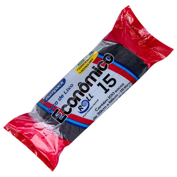 Saco Lixo Bompack Roll Brc15L c/100unds