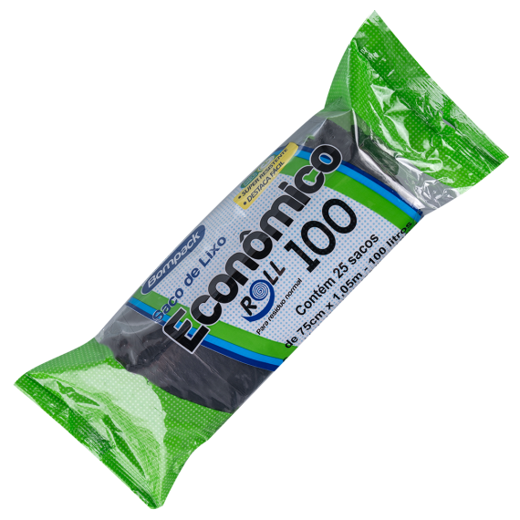Saco Lixo Bompack Roll Brc 100L c/25 unds