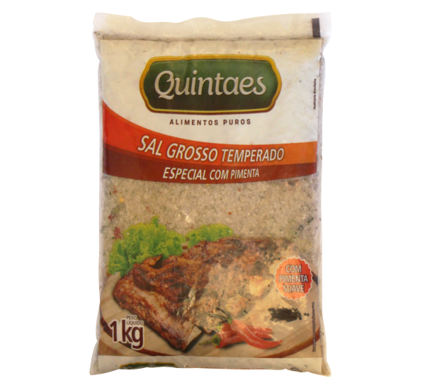 Sal Quintaes Grosso Temp Com Pimenta 1kg