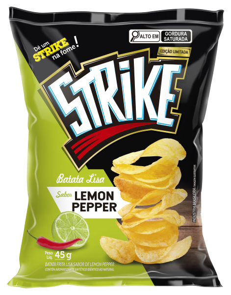 Salgadinho Batata Lisa Strike Lemon Pepper 45g