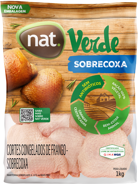 Sobrecoxa De Frango Iqf Nat Verde 1kg