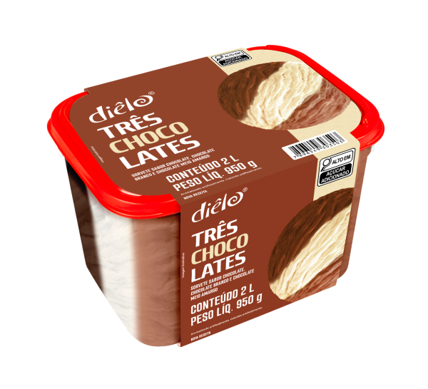 Sorvete Diêlo 3 Chocolates 2lt