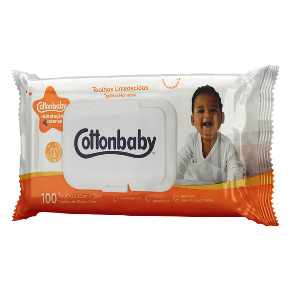Toalha Umedecida Cottonbaby Hidratação C/100