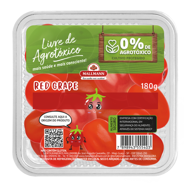 Tomate Red Grape Mallmann Livre Agrotóxico 180g