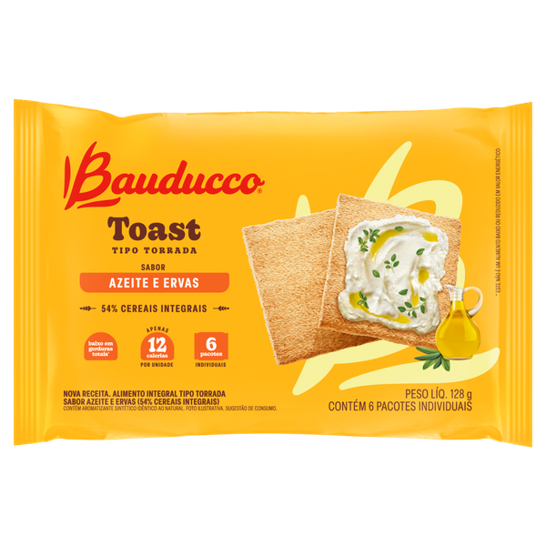 Torrada Bauducco Toast Azeite Ervas 128g
