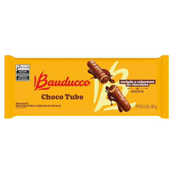 Wafer Bauducco Choco Biscuit Tube 80g