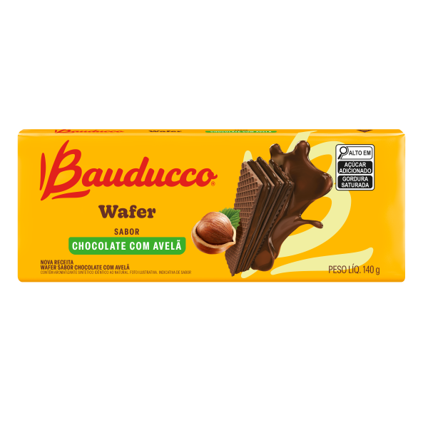 Wafer Bauducco Chocolate /Avelã 140g
