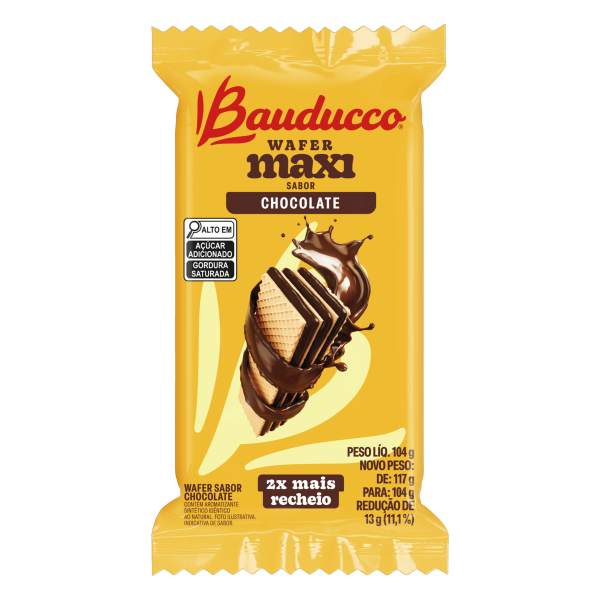 Wafer Bauducco Maxi Chocolate 104g