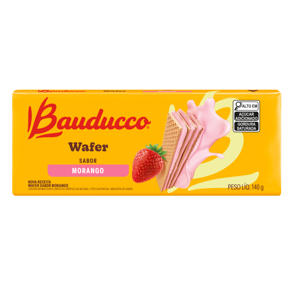 Wafer Bauducco Morango 140g