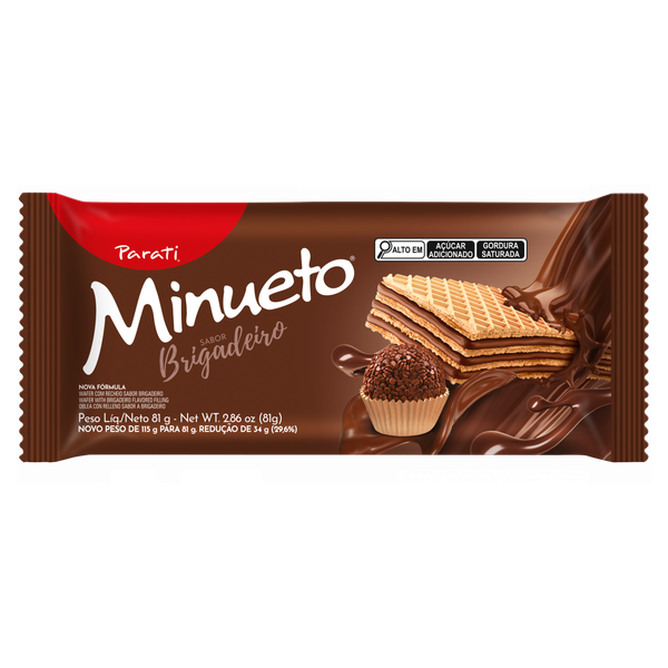 Wafer Parati Minueto Brigadeiro 81g