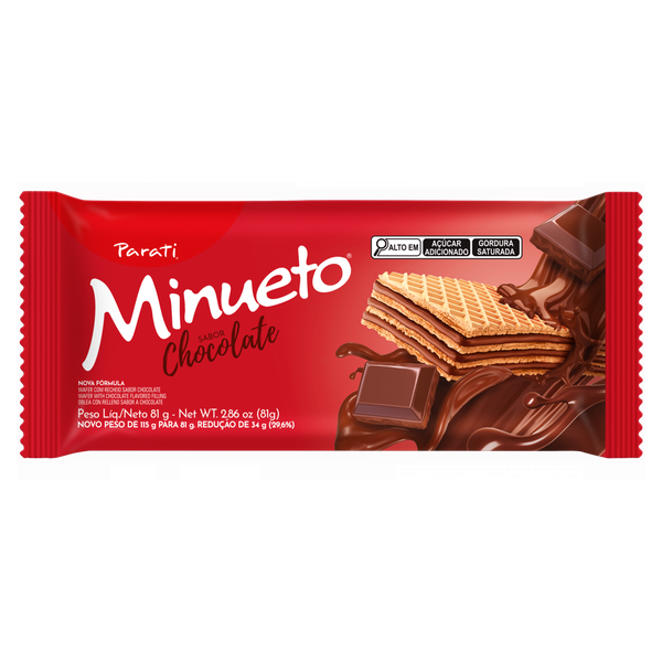 Wafer Parati Minueto Chocolate 81g