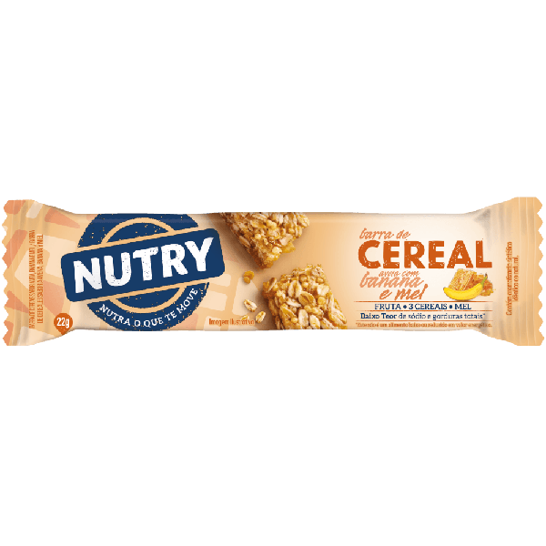 BARRA NUTRY BANANA E MEL 22GR