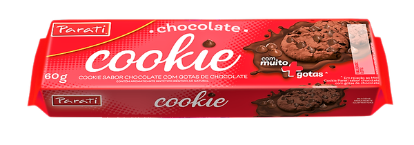 BISCOITO COOKIE PARATI CHOC/CHOC 60G