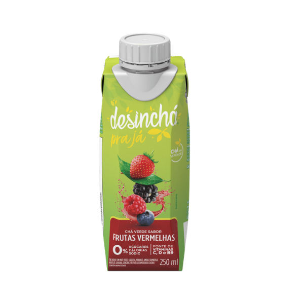 CHA VERDE FRUTAS VERMELHAS DESINCHA 250ML