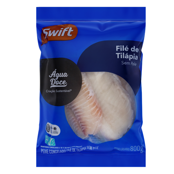 FILE DE TILAPIA SEM PELE 800G