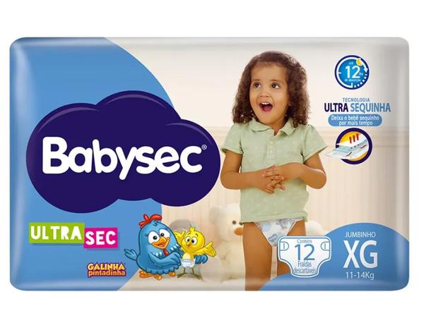 FRALDA BABYSEC ULTRA JUMBINHO XG 12UN